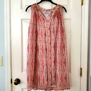 Sleeveless Patterned Dress by Kersh Size Small